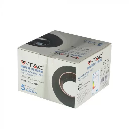 V-TAC beépíthető kör alakú gipsz lámpatest - 3124