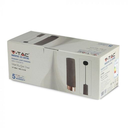 V-TAC kör alakú gipszbeton lámpatest - 3130