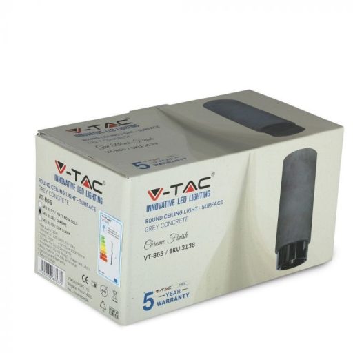 V-TAC kör alakú gipszbeton lámpatest - 3138