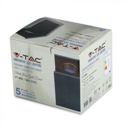 V-TAC négyzet alakú gipszbeton lámpatest - 3141