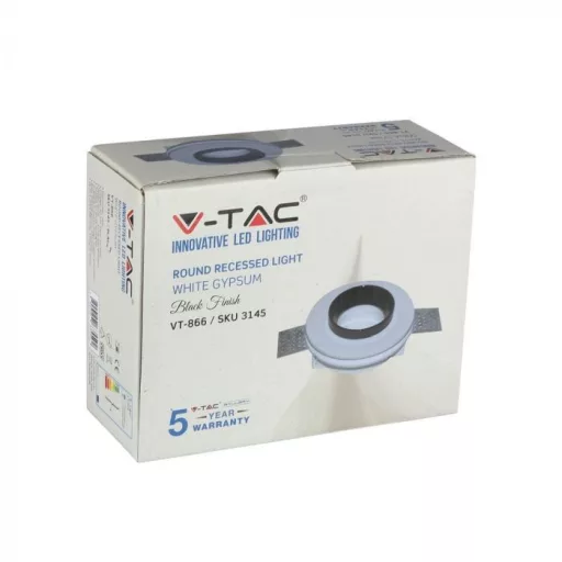 V-TAC beépíthető kör alakú gipsz lámpatest  - 3145