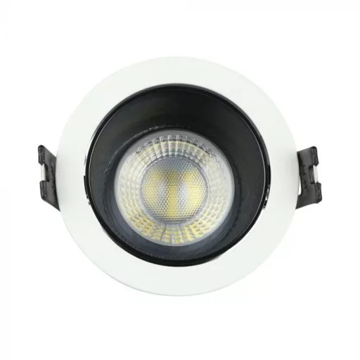 V-TAC GU10 Spot foglalat, kerek, fehér-fekete - 3153