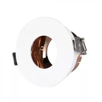   V-TAC Led GU10 Spot Keret Fehér+Rózsaarany kör alakú - 3159