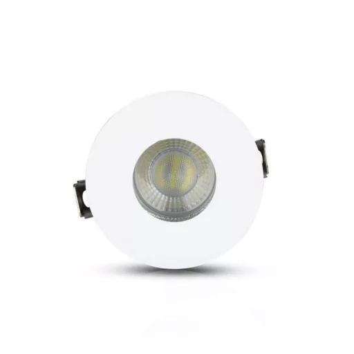 V-TAC Led GU10 Spot Keret Fehér+Króm kör alakú - 3160