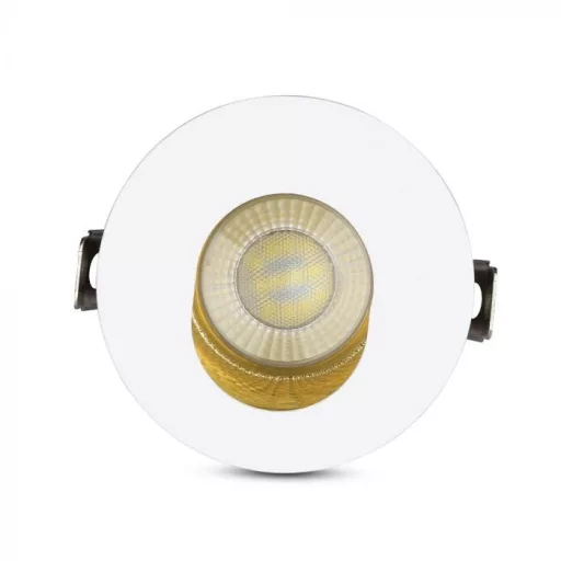 V-TAC Led GU10 Spot Keret Fehér+Arany kör alakú - 3162