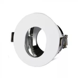 V-TAC Led GU10 Spot Keret Fehér+Króm kör alakú  - 3164