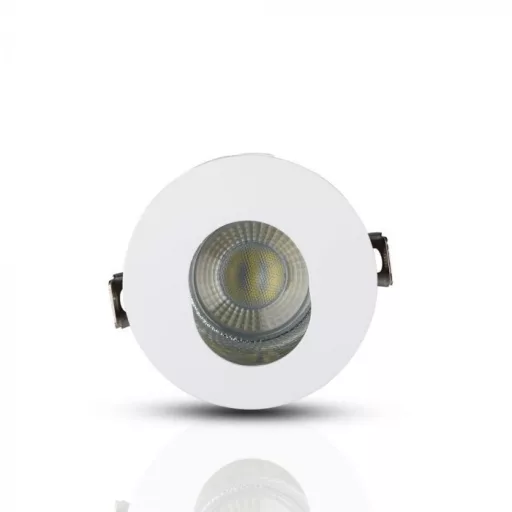 V-TAC Led GU10 Spot Keret Fehér+Króm kör alakú  - 3164