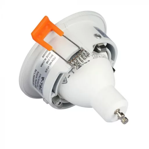 V-TAC Led GU10 Spot Keret fehér színű kör alakú - 3169