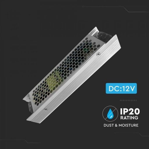V-TAC LED Fémházas szerelhető tápegység 120W 10A 12V IP20 - 3243
