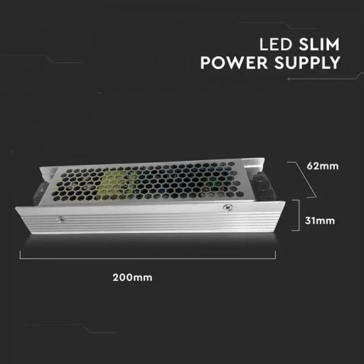 V-TAC LED Fémházas szerelhető tápegység 150W 12.5A 12V IP20 - 3244