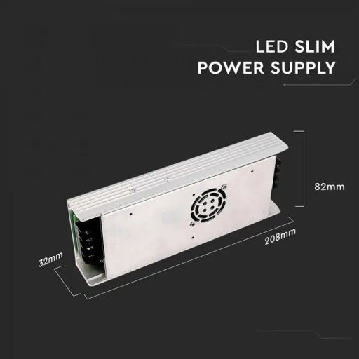 V-TAC LED Fémházas szerelhető tápegység ventilátorral 350W 15A 24V IP20 - 3263
