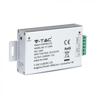 V-TAC Led szalaghoz rádiós RGB vezérlő 4 gombos - 3303