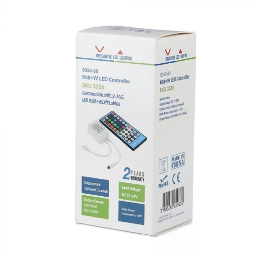 V-TAC LED szalaghoz RGB+W vezérlő - 3326