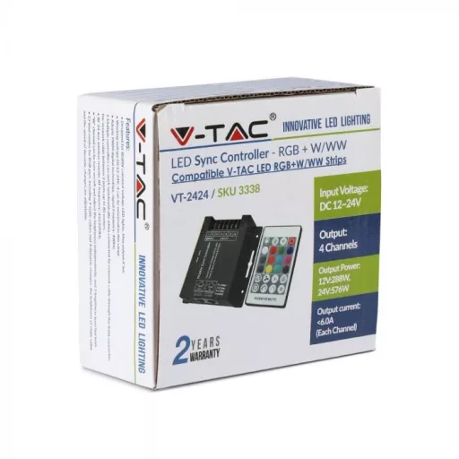 V-TAC LED szalag szinkron vezérlő távirányítóval - 3338
