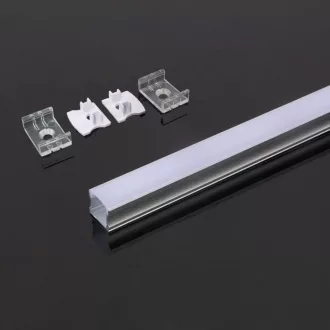   V-TAC Alumínium profil - Falon kívüli - Tejfehér fedlappal - 2000 x 17.2 x 15.5 mm - 3354