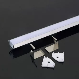   V-TAC Alumínium profil - Sarok - Tejfehér fedlappal 2000 x 19 x 19 mm - 3356