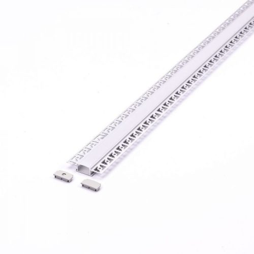 V-TAC Led Alumínium profil tejfehér fedlappal 200cm széles - 3359