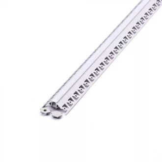  V-TAC Alumínium profil - Gipszkartonba glettelhető - Sarok külső - Tejfehér fedlappal - 2000 x 50.12 x 22.34 mm  - 3361