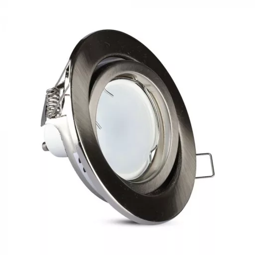 V-TAC Led GU10 Spot Keret Kerek Állítható matt króm - 3470