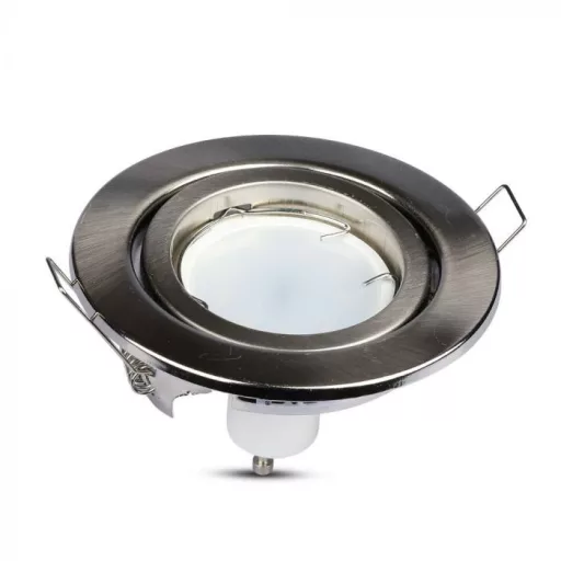 V-TAC Led GU10 Spot Keret Kerek Állítható matt króm - 3470