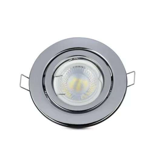 V-TAC Led GU10 Spot Keret Kerek Állítható Króm - 3471