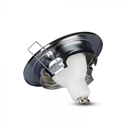 V-TAC Led GU10 Spot Keret Kerek Állítható Króm - 3471