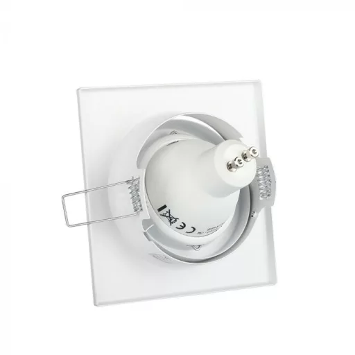 V-TAC Led GU10 Spot Keret Négyzet Alakú Állítható Fehér - 3472
