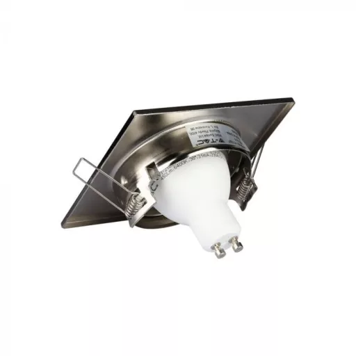 V-TAC Led GU10 Spot Keret Négyzet Alakú Állítható matt króm - 3473