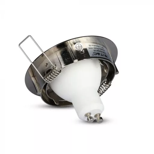 V-TAC Led GU10 Spot Keret Kerek Állítható matt króm - 3588