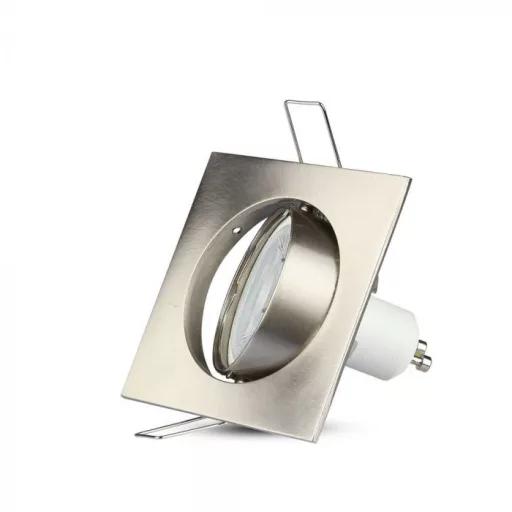V-TAC Led GU10 Spot Keret Négyzet Alakú Állítható matt króm - 3591