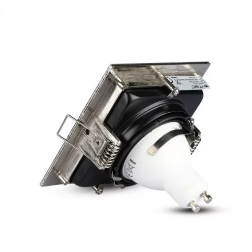 V-TAC Led GU10 Spot Keret Négyzet alakú matt króm - 3598