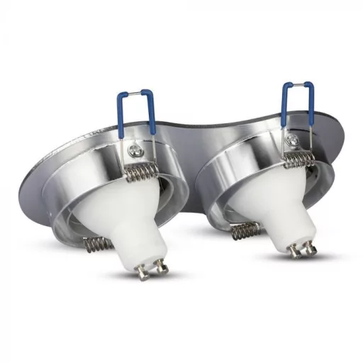 V-TAC Led 2 x GU10 Spot Keret Kerek Alumínium - 3602