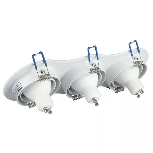 V-TAC Led 3 x GU10 Spot Keret Kerek Fehér - 3603