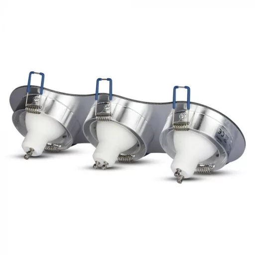 V-TAC Led 3 x GU10 Spot Keret Kerek Alumínium - 3604