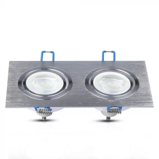 V-TAC Led 2 x GU10 Spot Keret Négyzet Alakú Alumínium - 3608