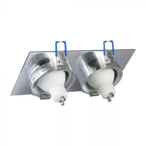 V-TAC Led 2 x GU10 Spot Keret Négyzet Alakú Alumínium - 3608