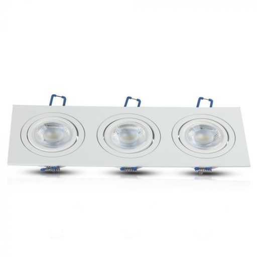 V-TAC Led 3 x GU10 Spot Keret Négyzet Alakú Fehér - 3609