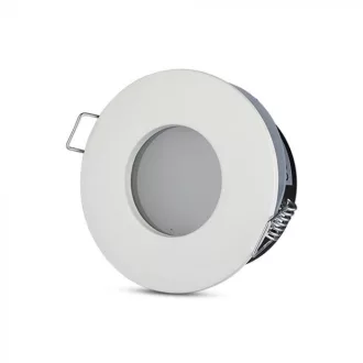V-TAC Led GU10 Spot Keret Kerek Matt Fehér ф84 IP54 - 3613