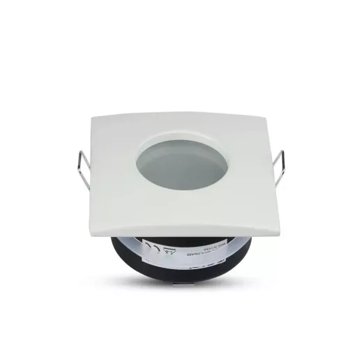 V-TAC Led GU10 Spot Keret Négyzet Alakú Matt Fehér IP54 - 3615