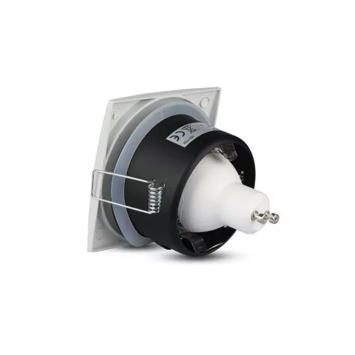V-TAC Led GU10 Spot Keret Négyzet Alakú Matt Fehér IP54 - 3615
