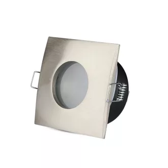  V-TAC Led GU10 Spot Keret Négyzet Alakú matt króm IP54 - 3616