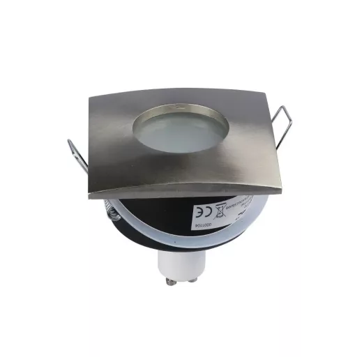 V-TAC Led GU10 Spot Keret Négyzet Alakú matt króm IP54 - 3616