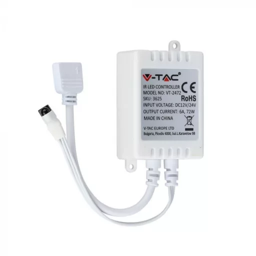 V-TAC LED szalaghoz infravörös RGB vezérlő 24 gombos - 3625