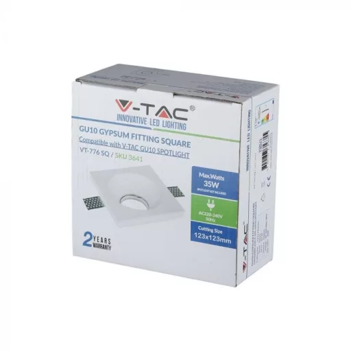 V-TAC négyzet alakú gipsz lámpatest - 3641