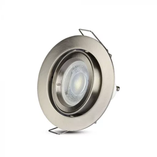 V-TAC Led GU10 Spot Keret Kerek matt króm - 3646