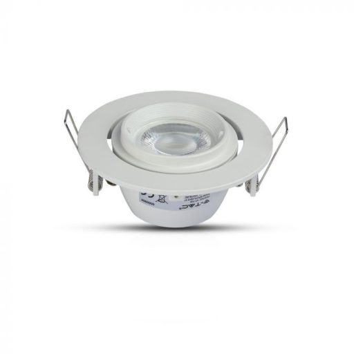 V-TAC Led GU10 Spot Tartó Keret Mozgatható Fehér - 3689