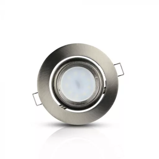 V-TAC Led GU10 Spot Tartó Keret Mozgatható matt króm - 3690