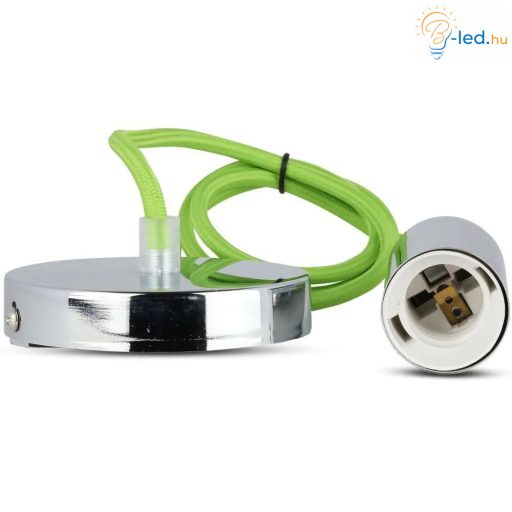V-TAC E27 króm függeszték - zöld - 3785