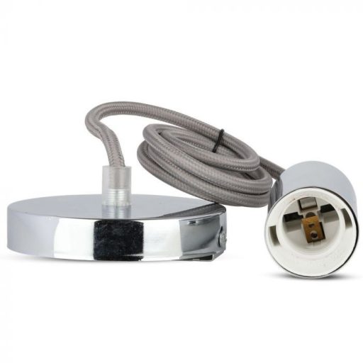V-TAC E27 króm függeszték - szürke - 3786