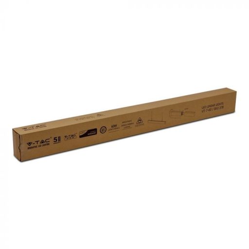 V-TAC LED Lineáris lámpatest SAMSUNG Chip - 60W - szürke - 4000K - 378